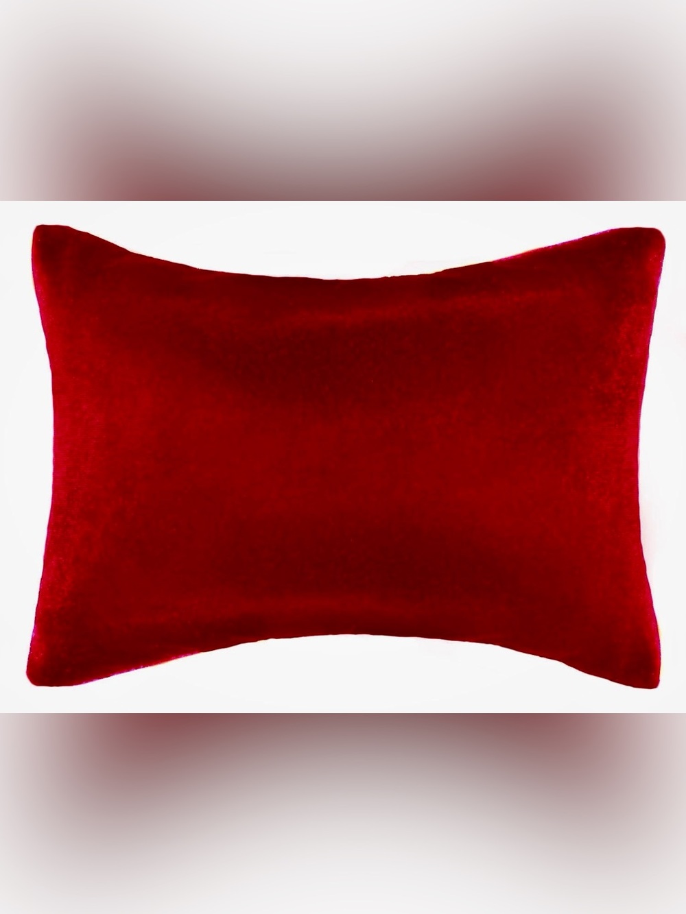 Dark Red Velvet Pillow 16x12 inches. New. Soft, nice